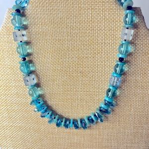 Light Blue Swarovski Crystals Necklace